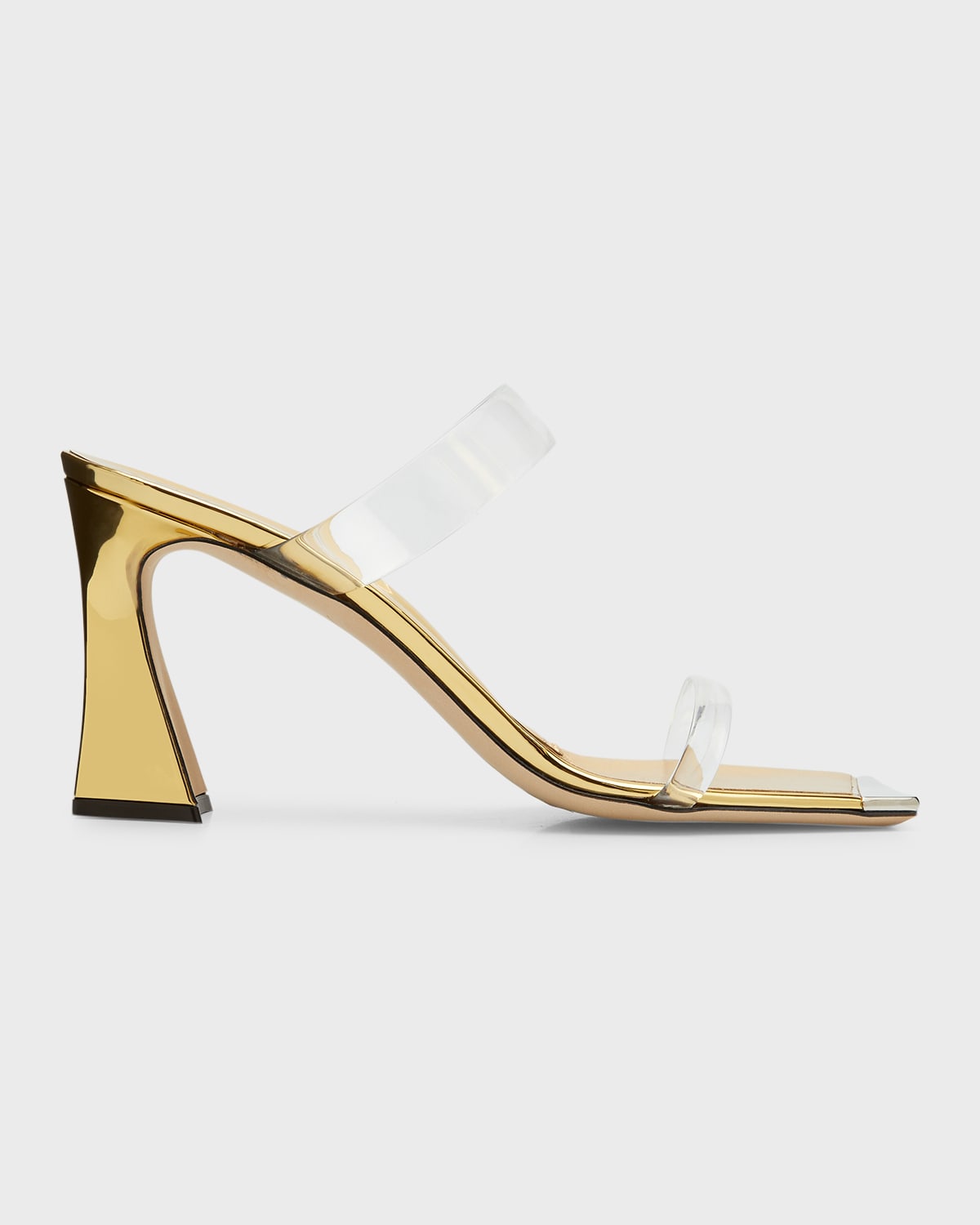 Giuseppe Zanotti Vanilla Transparent Two-band Slide Sandals In Black