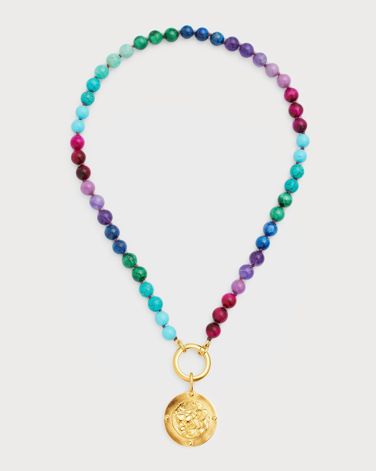 Dina Mackney Semiprecious Rainbow Charm Necklace
