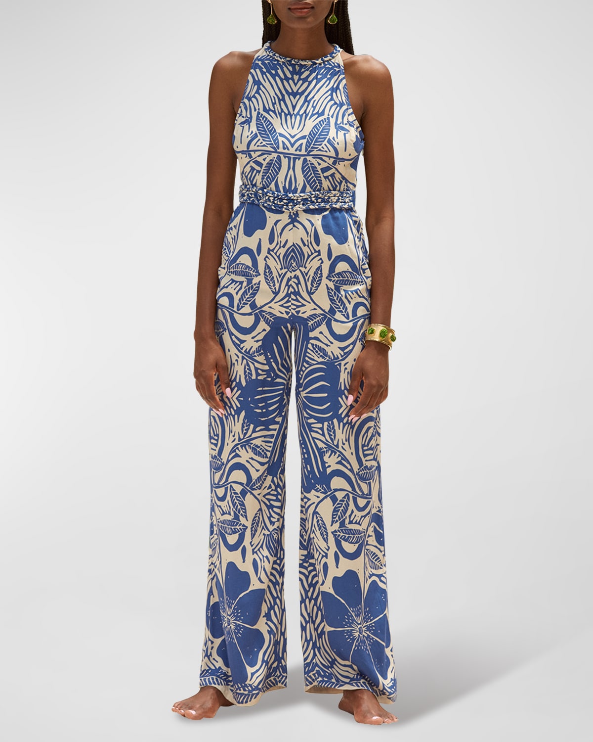 Alessia Floral Sleeveless Wide-Leg Jumpsuit