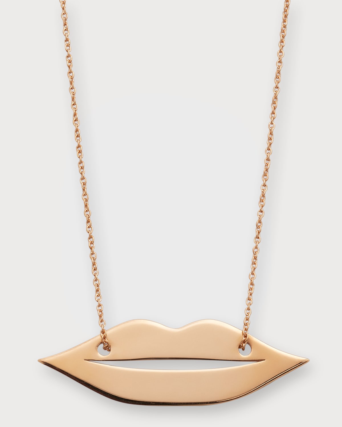 Ginette Ny French Kiss 18k Rose Gold Mini French Kiss Necklace