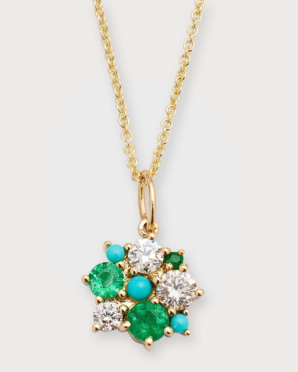 Sydney Evan Women's 14k Yellow Gold & Multi-gemstone Cluster Pendant Necklace