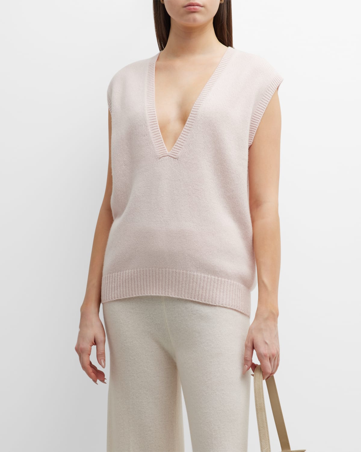 Ling Cashmere Sleeveless Sweater Vest