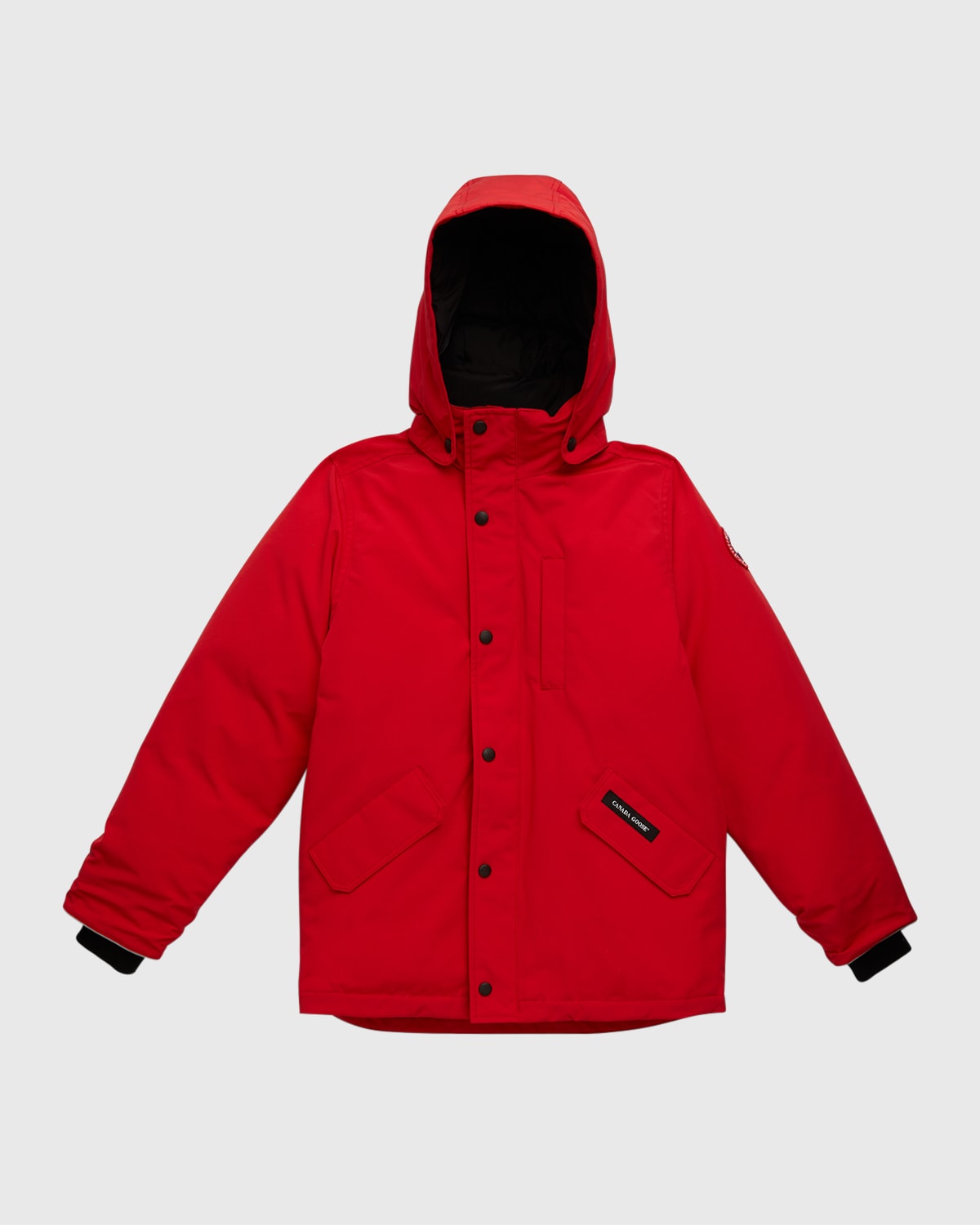 Canada Goose Kid's Logan Logo-print Parka In Rouge Red