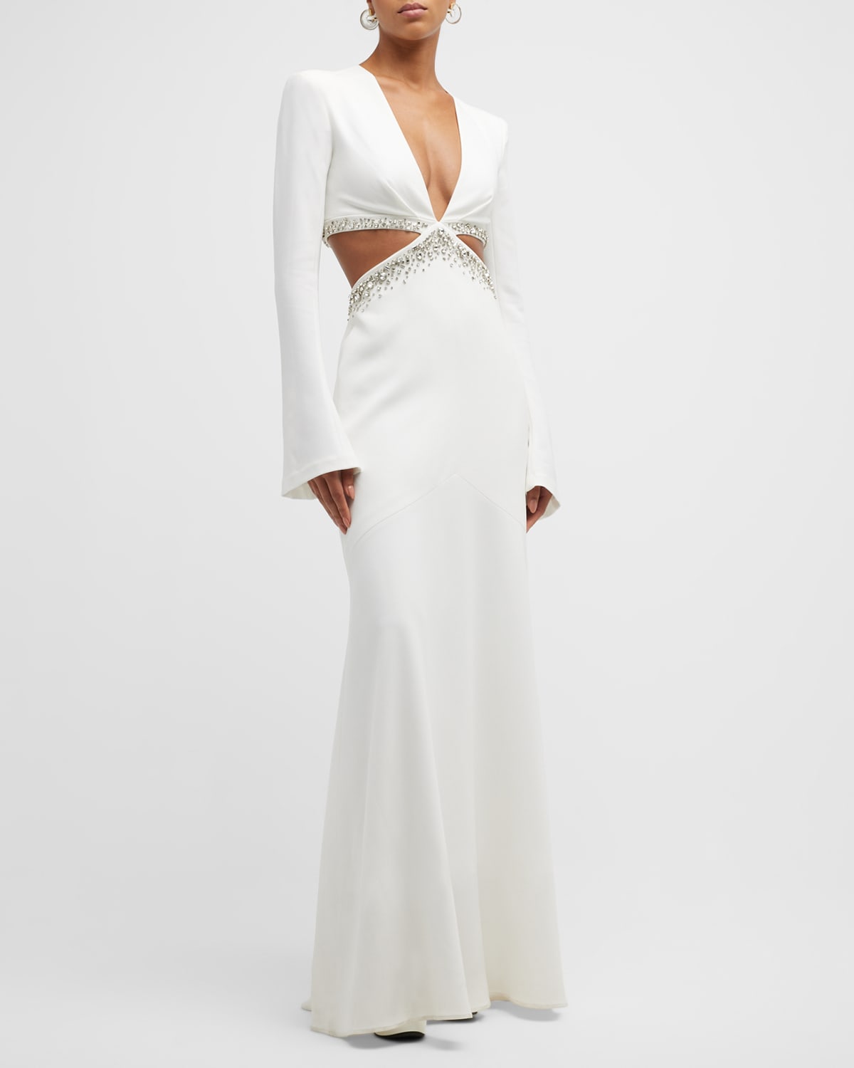 A.L.C TRINA CUT-OUT CRYSTAL GOWN