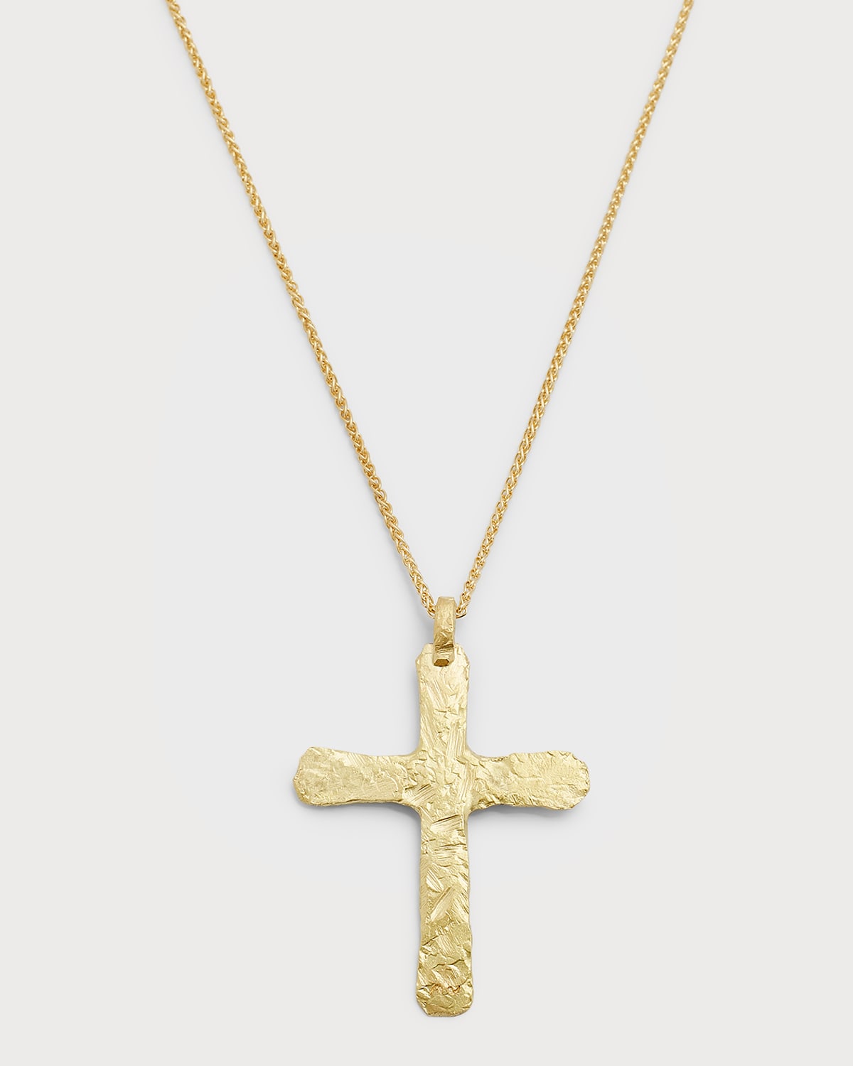 Marco Dal Maso 18K Yellow Gold Cross Pendant Link Chain Necklace, 24"