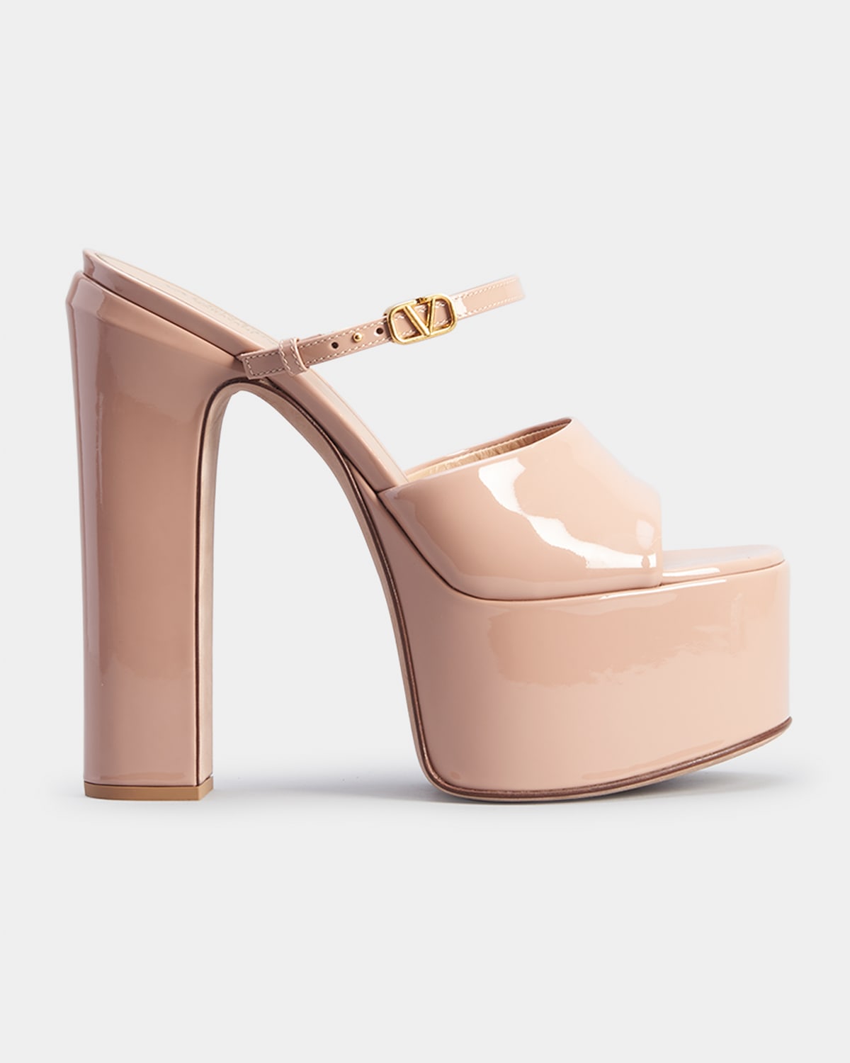 Valentino Vlogo Tan-go 155 Patent Platform Sandal In Multi