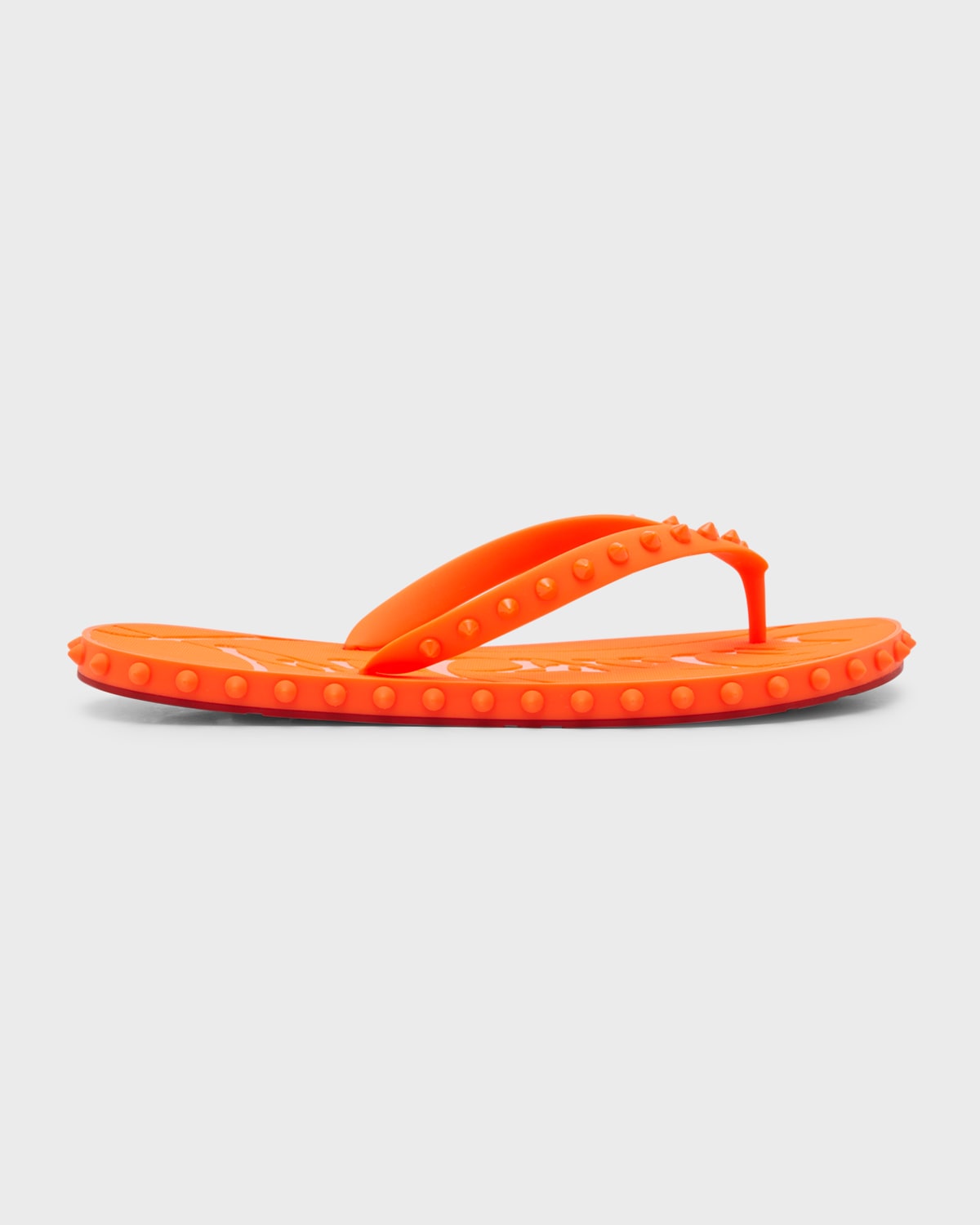 Christian Louboutin Super Loubi Flip Flop In Fluo Orange