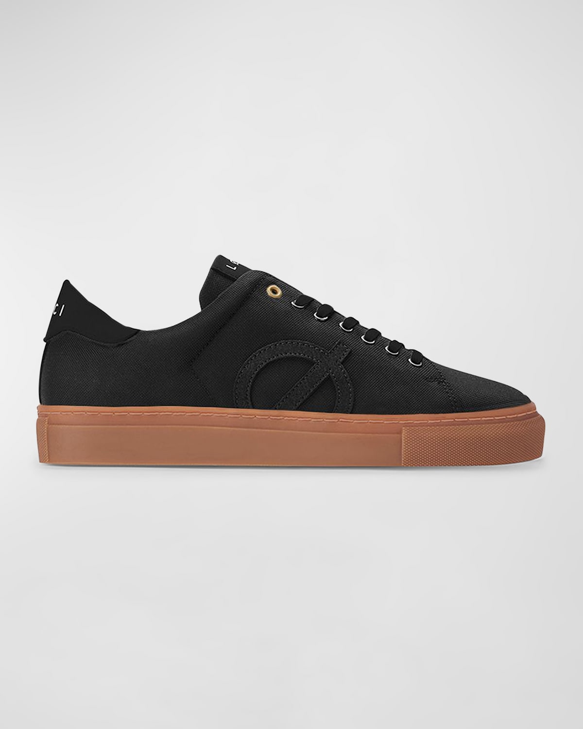 Shop Loci Men's Nine Classic Vegan Low-top Sneakers In Black/black/gum