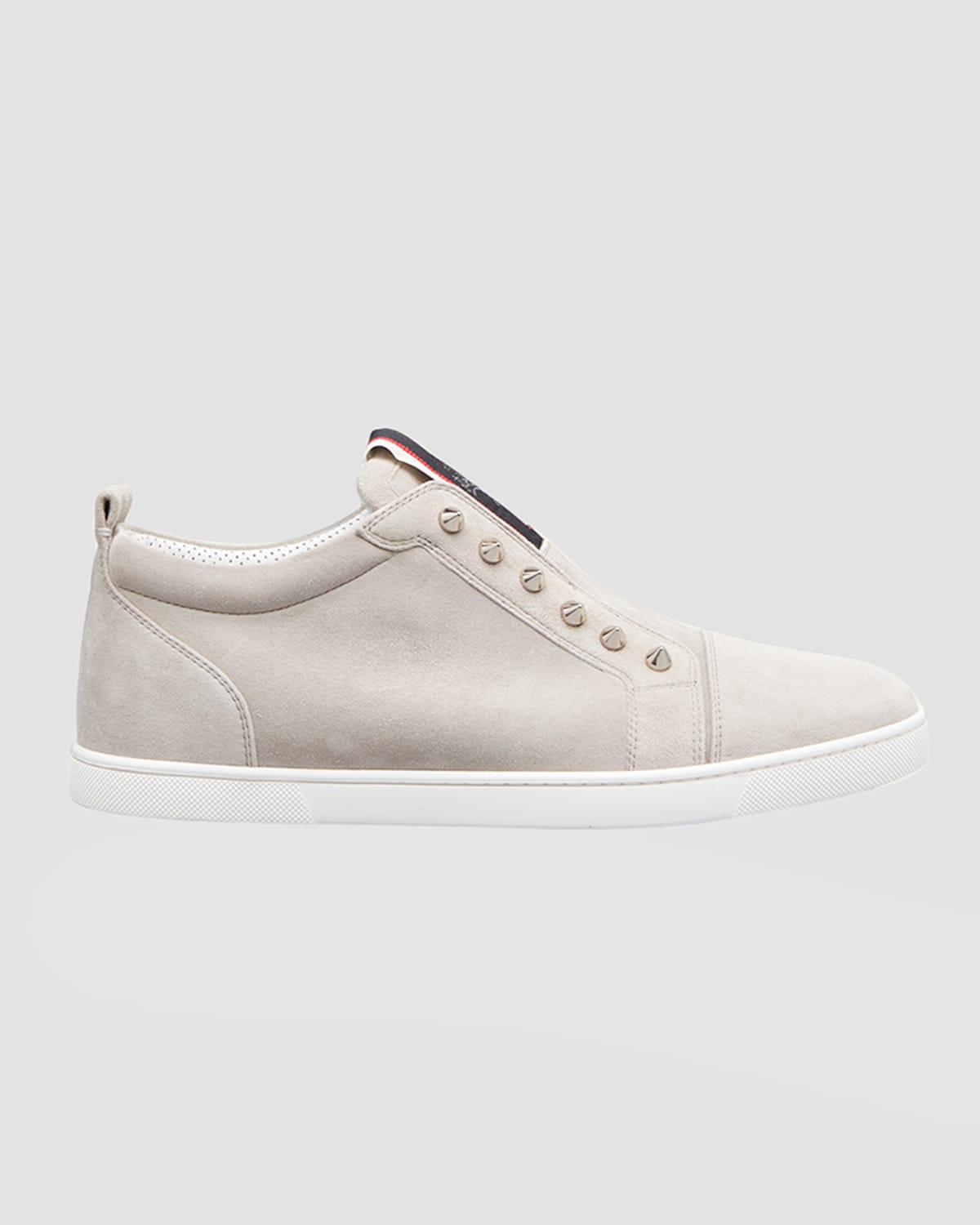 Christian Louboutin Men's F. A.v. Fique A Vontarde Low Top Slip-on Sneakers In Gold