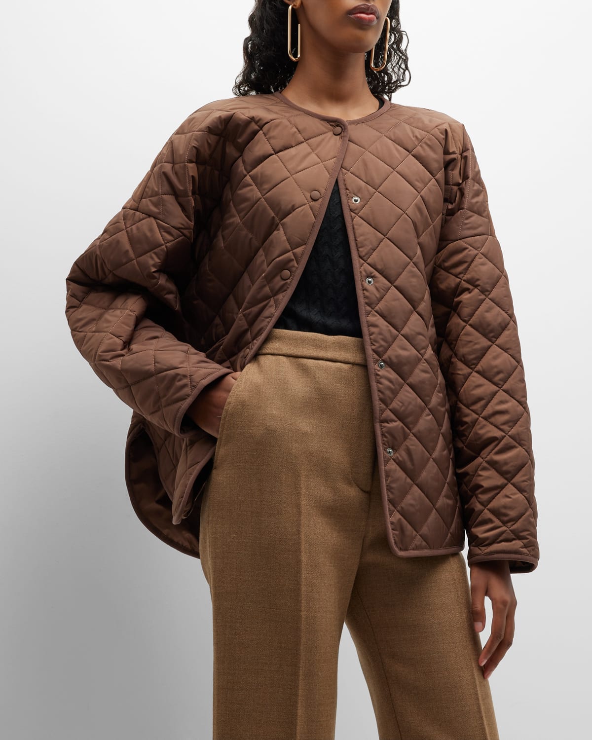 Toteme Recycled Polyester Oversized Quilted Jacket