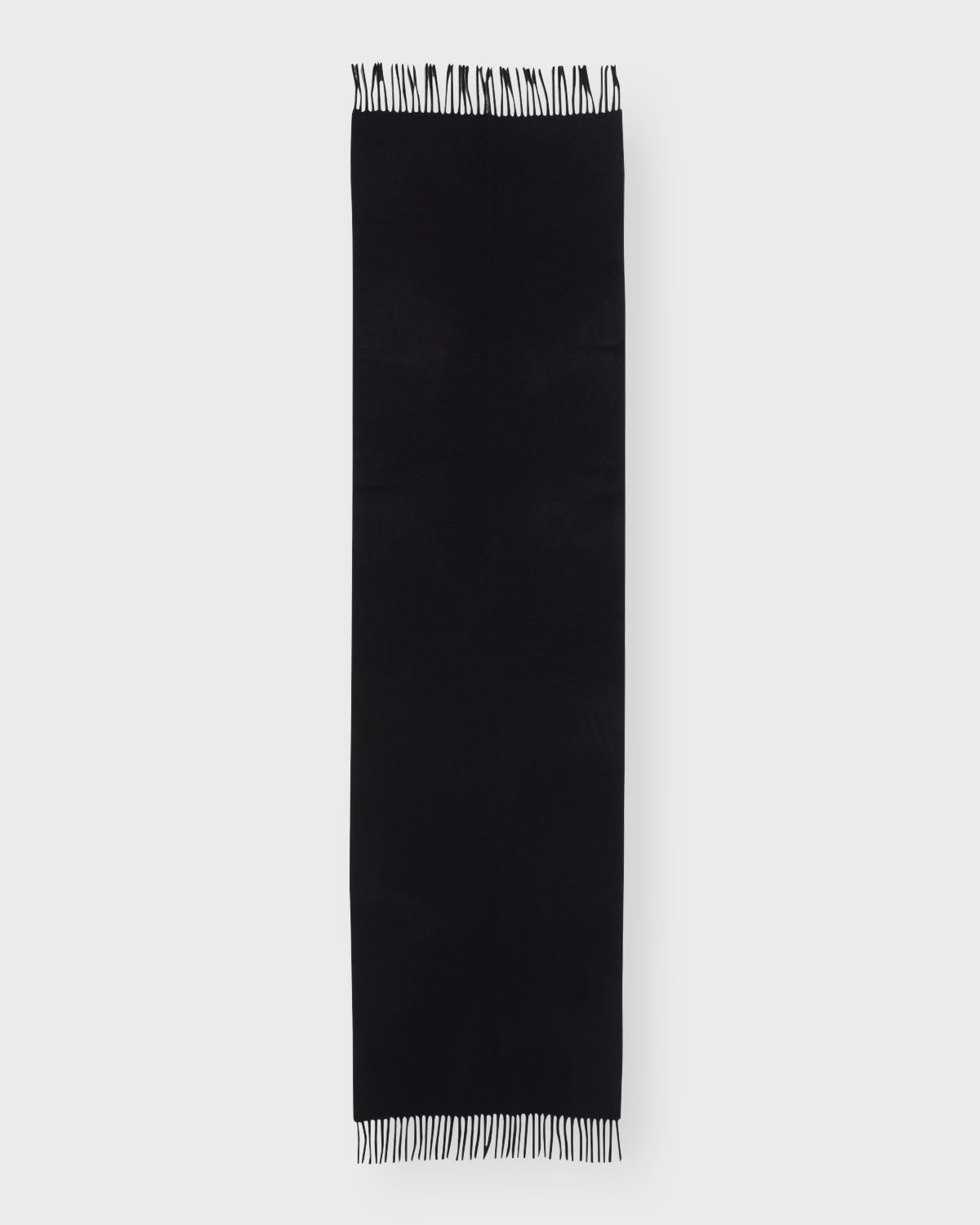 Totême Classic Wool Fringe Scarf In Black