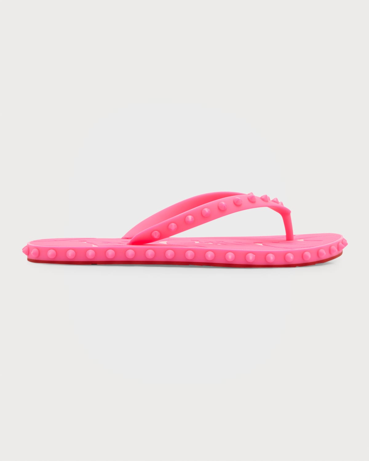 Christian Louboutin Super Loubi Flip Flop In Fluo Pink
