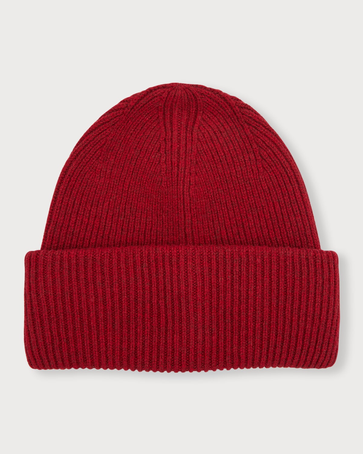 Gorski Ribbed Wool Beanie In Burgundy