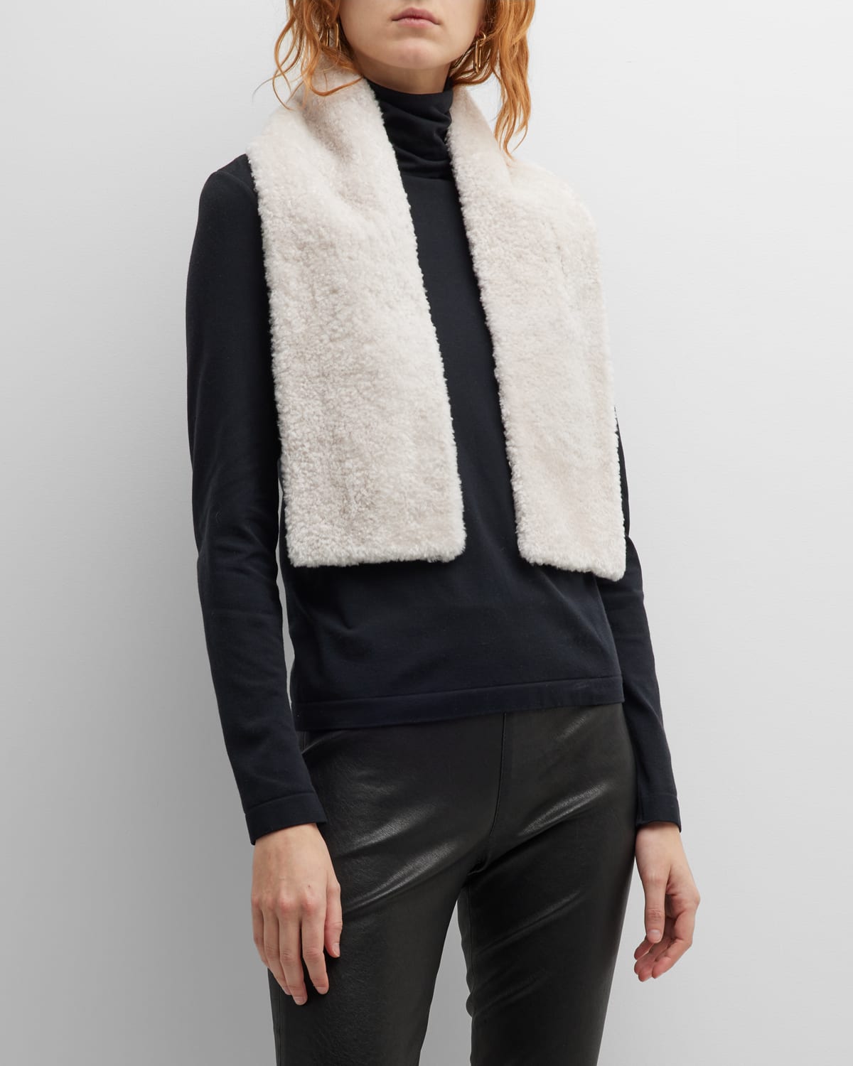 Sheep Shearling Pull-Through Scarf