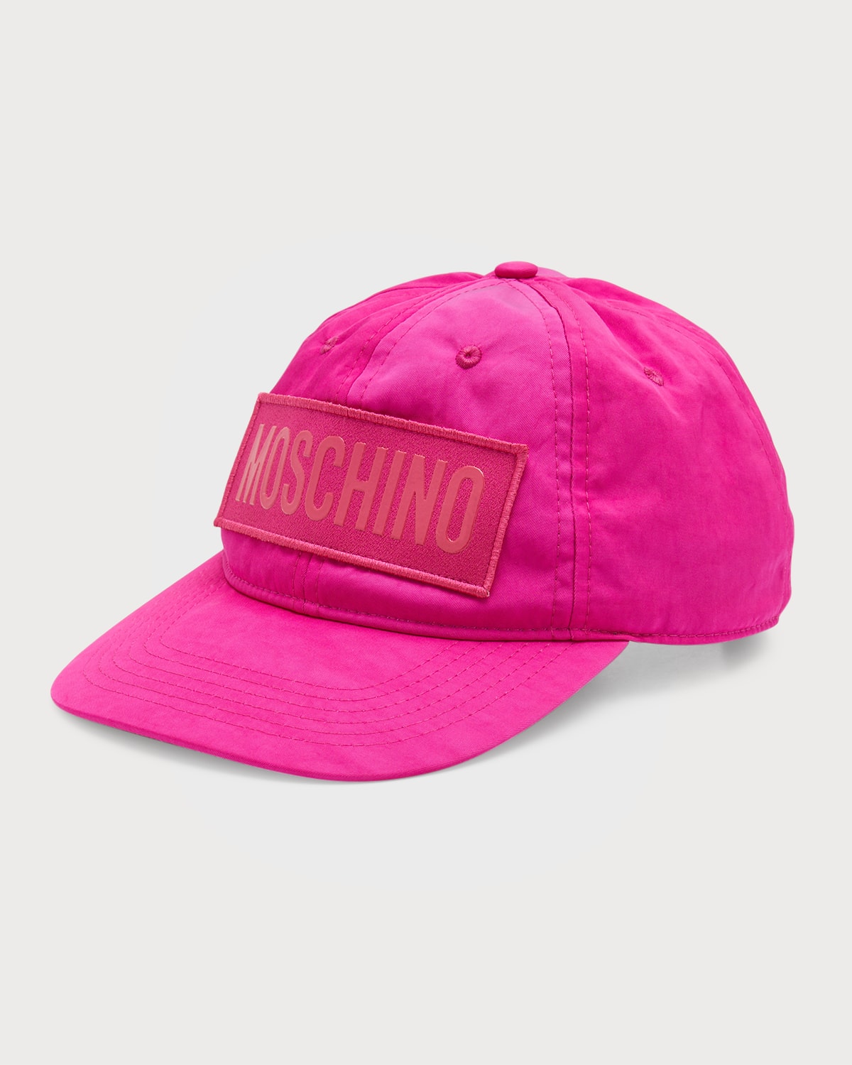 Moschino Men's Tonal Logo Nylon Baseball Hat In Violet