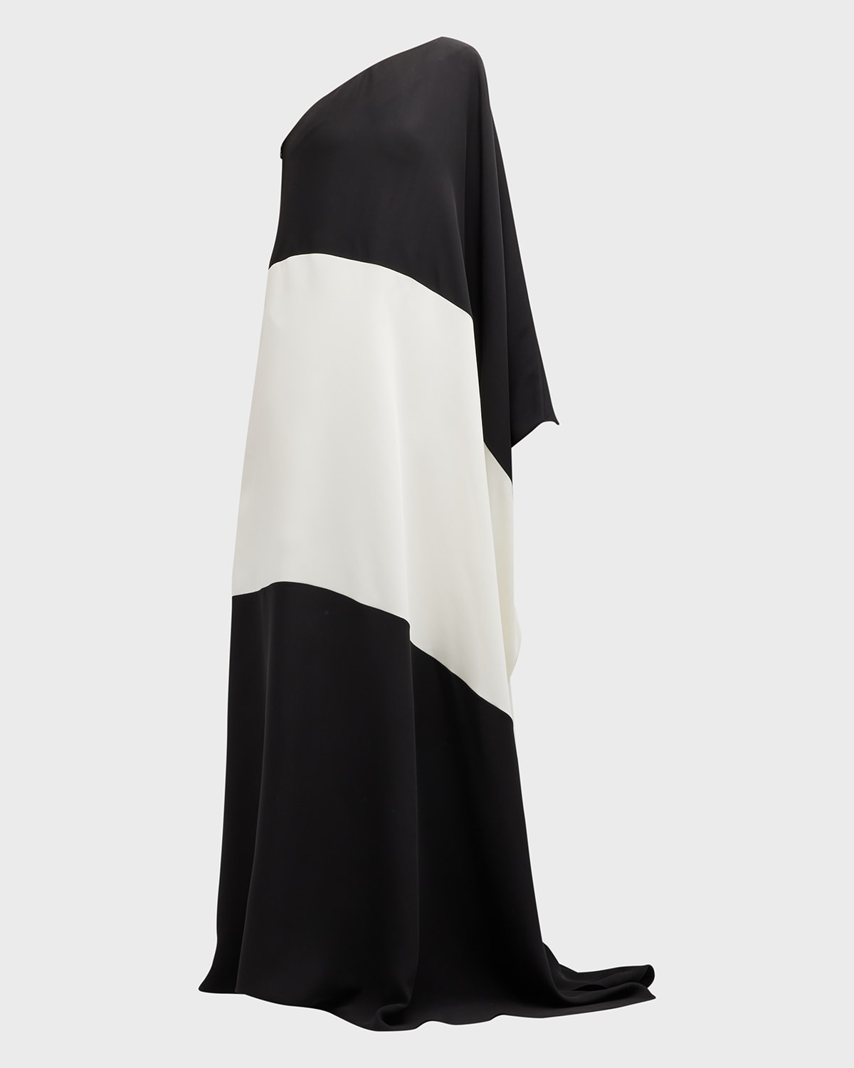 VALENTINO CONTRAST ONE-SHOULDER GOWN