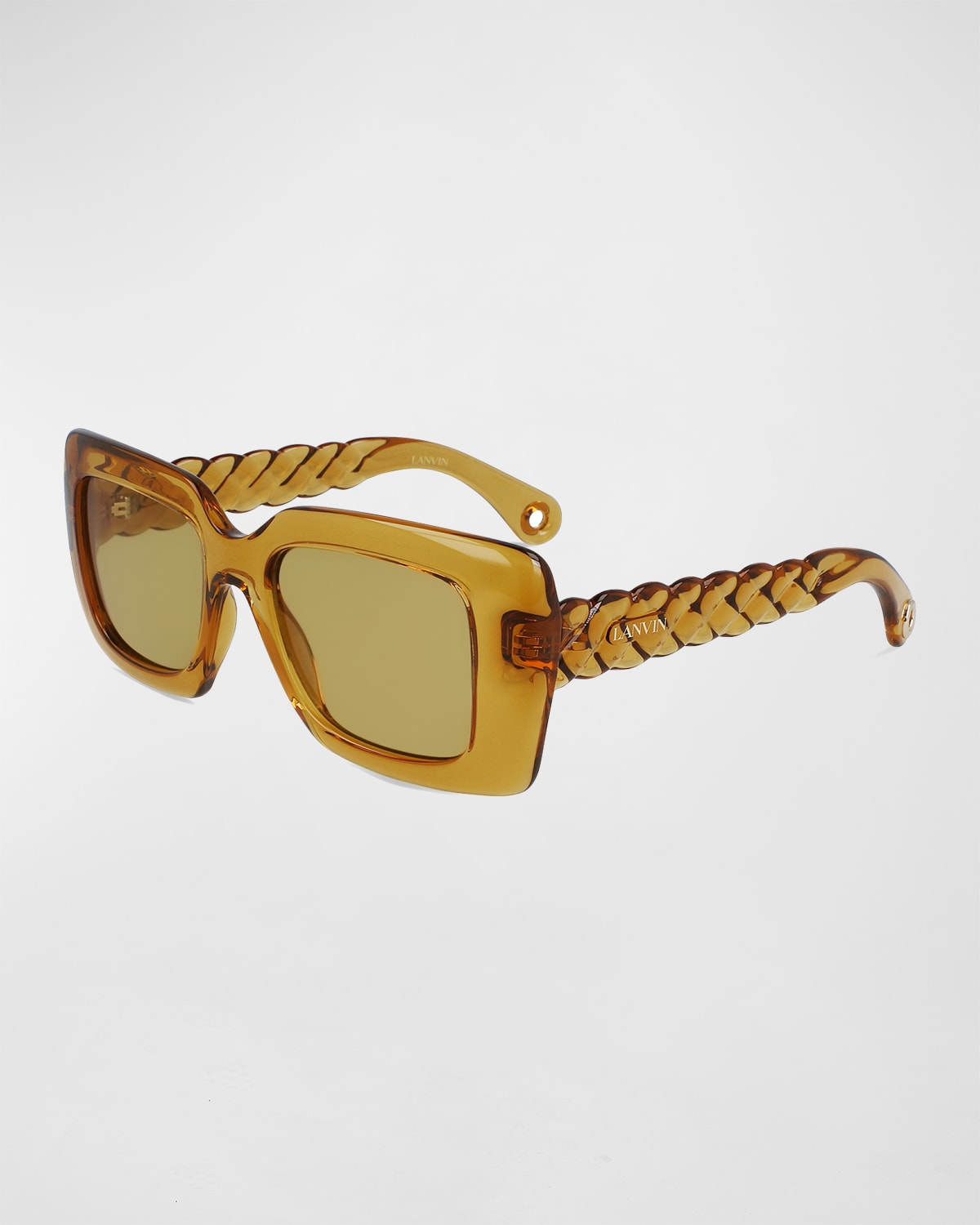Babe Twisted Rectangle Plastic Sunglasses