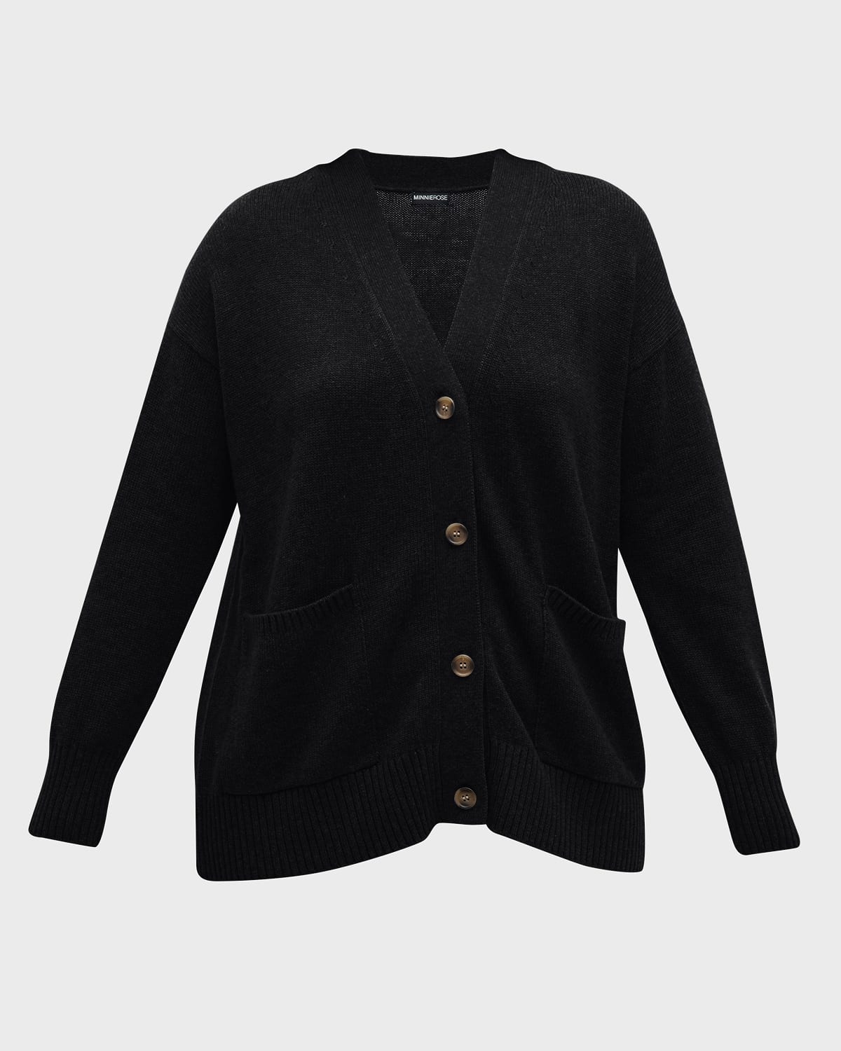 Plus Size Cashmere-Blend Oversized Cardigan