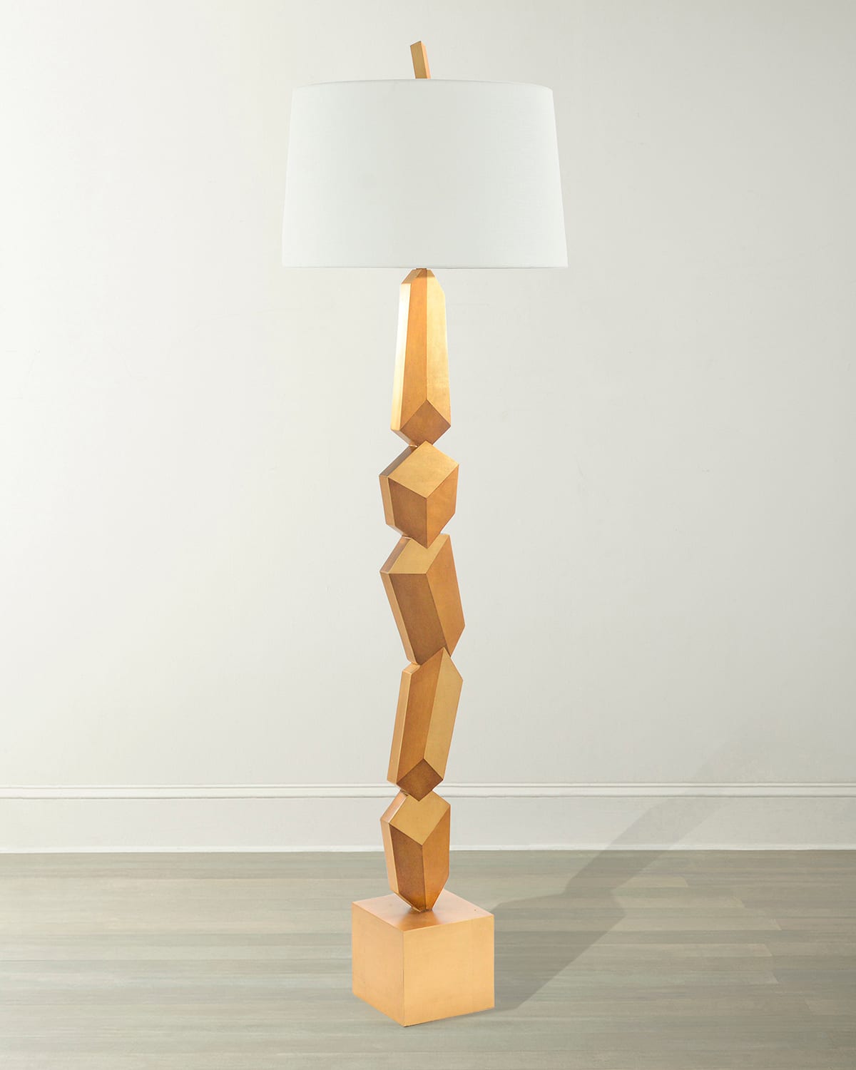 Shop John-richard Collection Trompe L'oeil Floor Lamp In Gold