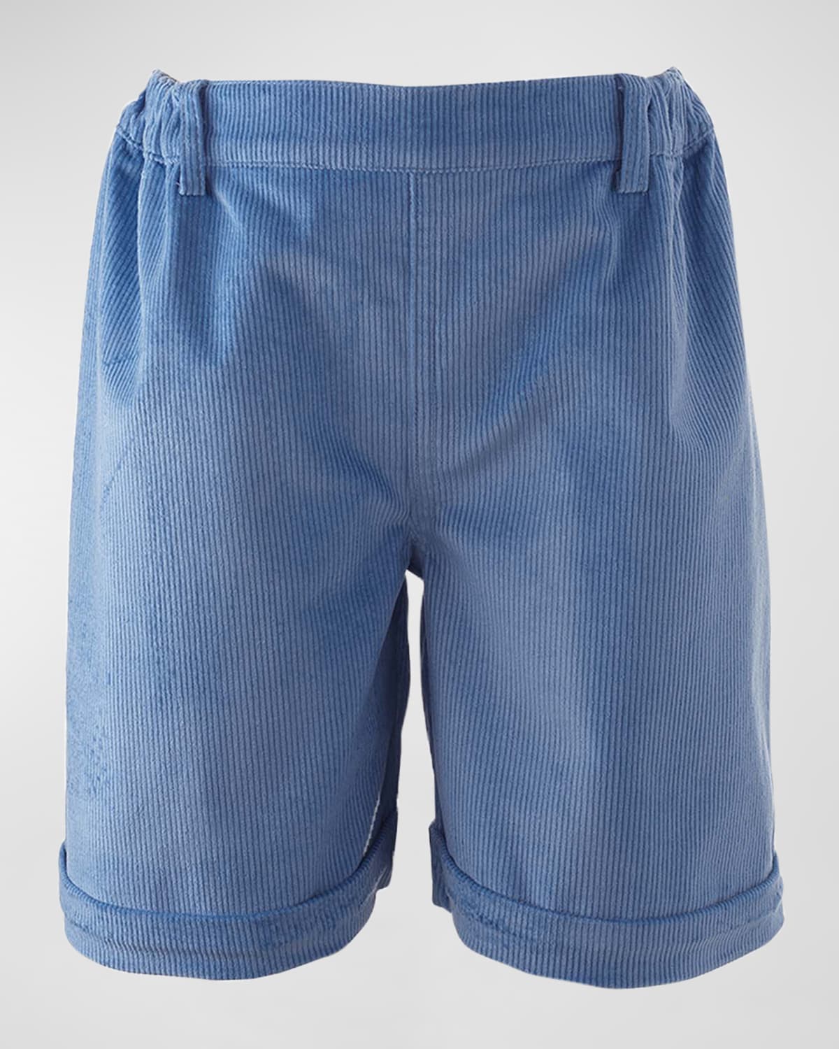 Rachel Riley Kids' Boy's Corduroy Shorts In Blue