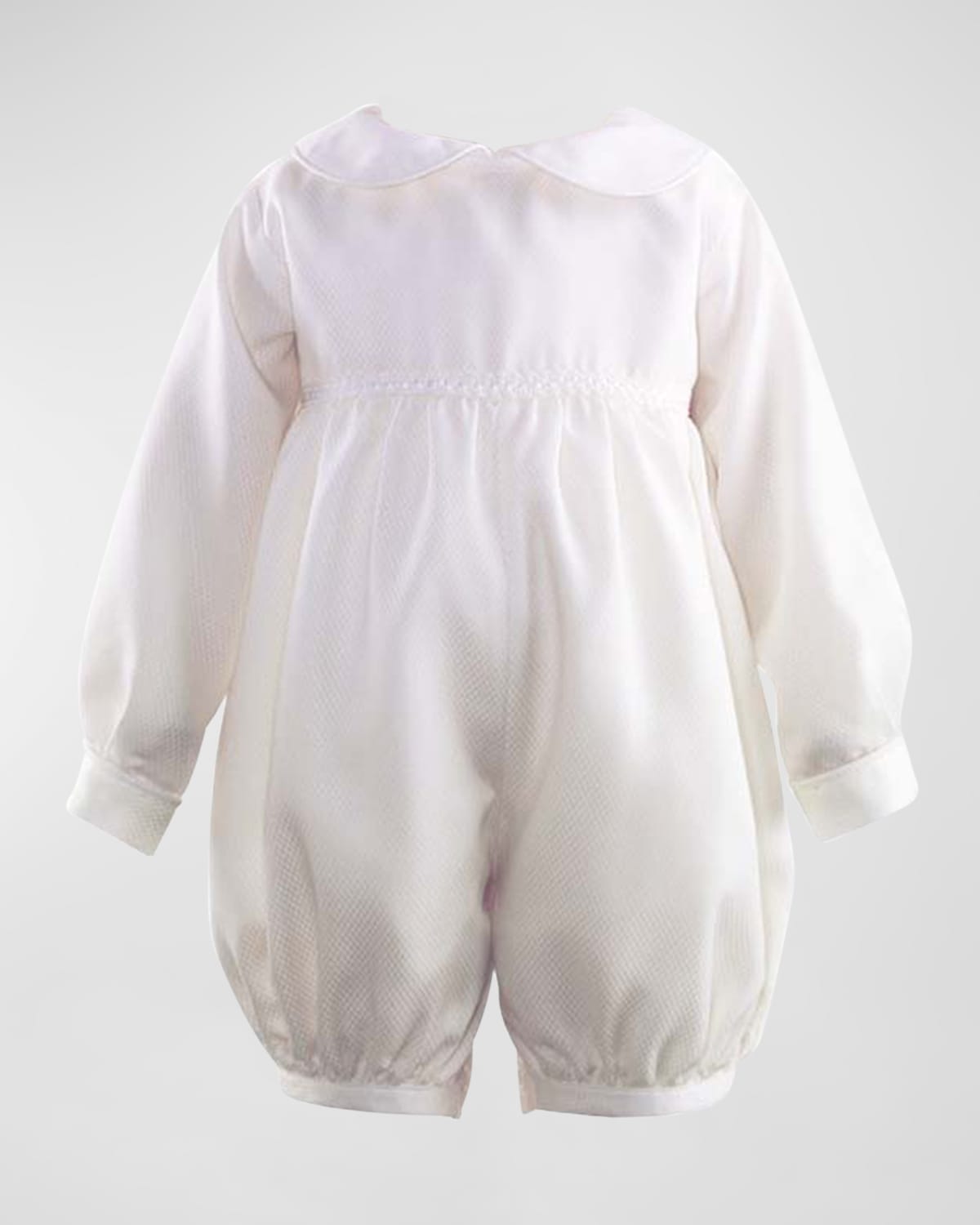 Rachel Riley Girl's Long-sleeve Cotton Babysuit In Ivory