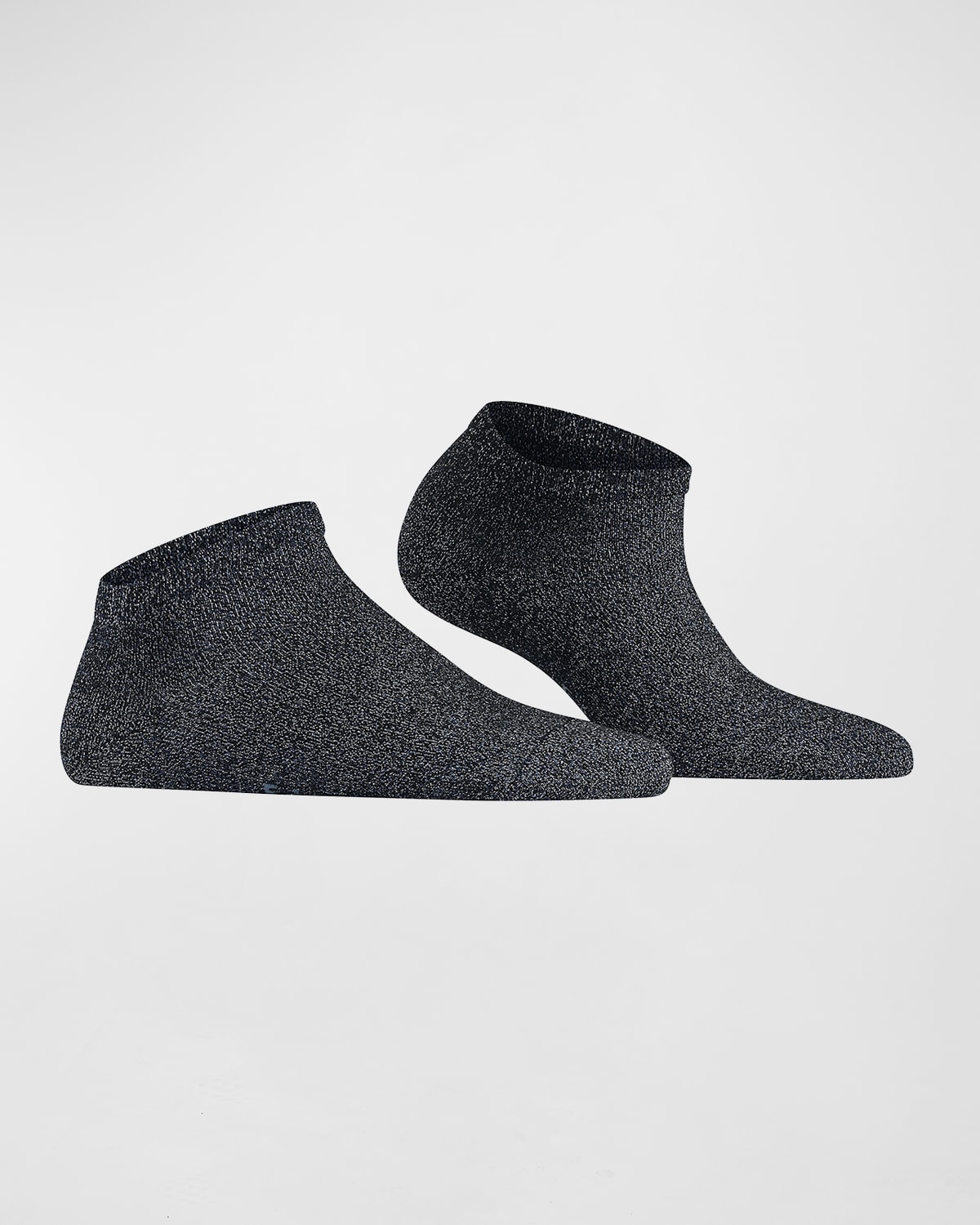 Falke Shiny Rolled-cuff Sneaker Socks In Dark Navy