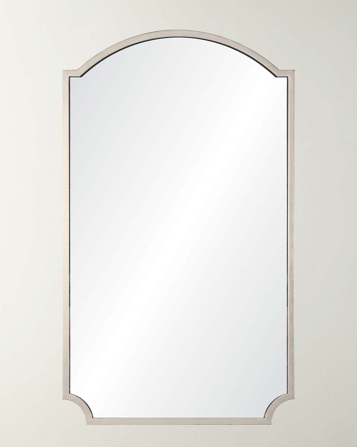 Antiqued Silver Leaf Iron Mirror, 50"