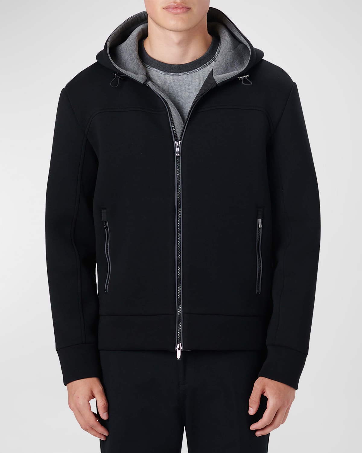 Bugatchi Men's Full-Zip Hooded Jacket | Smart Closet