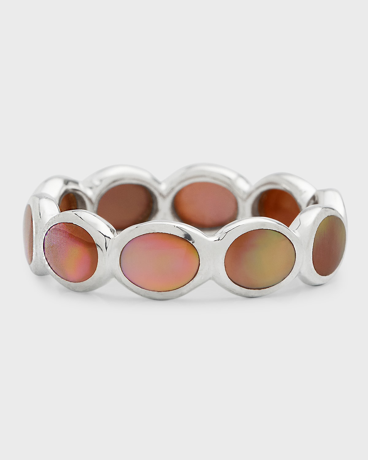 IPPOLITA 925 POLISHED ROCK CANDY&REG; ALL-AROUND TINY OVALS RING IN BROWN SHELL