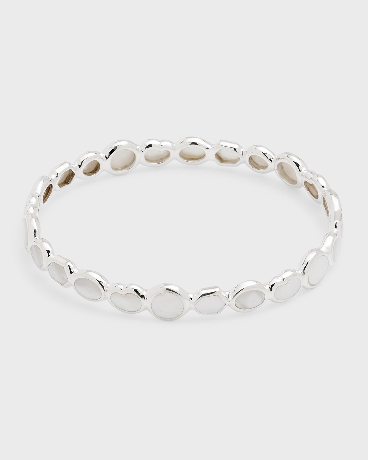 IPPOLITA 925 POLISHED ROCK CANDY&REG; ALL-OVER STONE BANGLE IN MOTHER-OF-PEARL