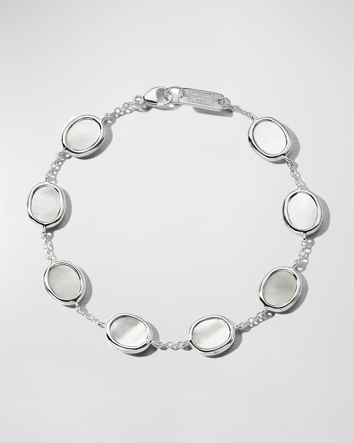 Ippolita Mini Oval Slice Chain Bracelet in Sterling Silver