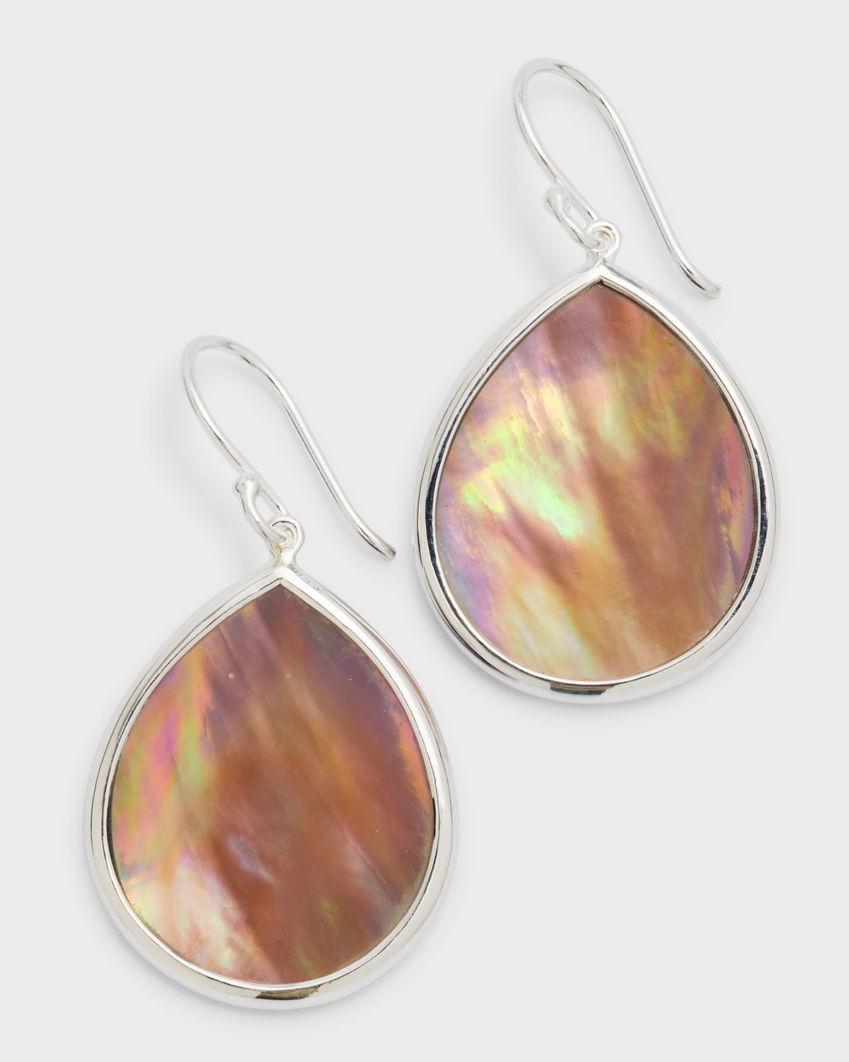 Ippolita Women's Polished Rock Candy Sterling Silver & Brown Shell Small Teardrop Earrings In Silver