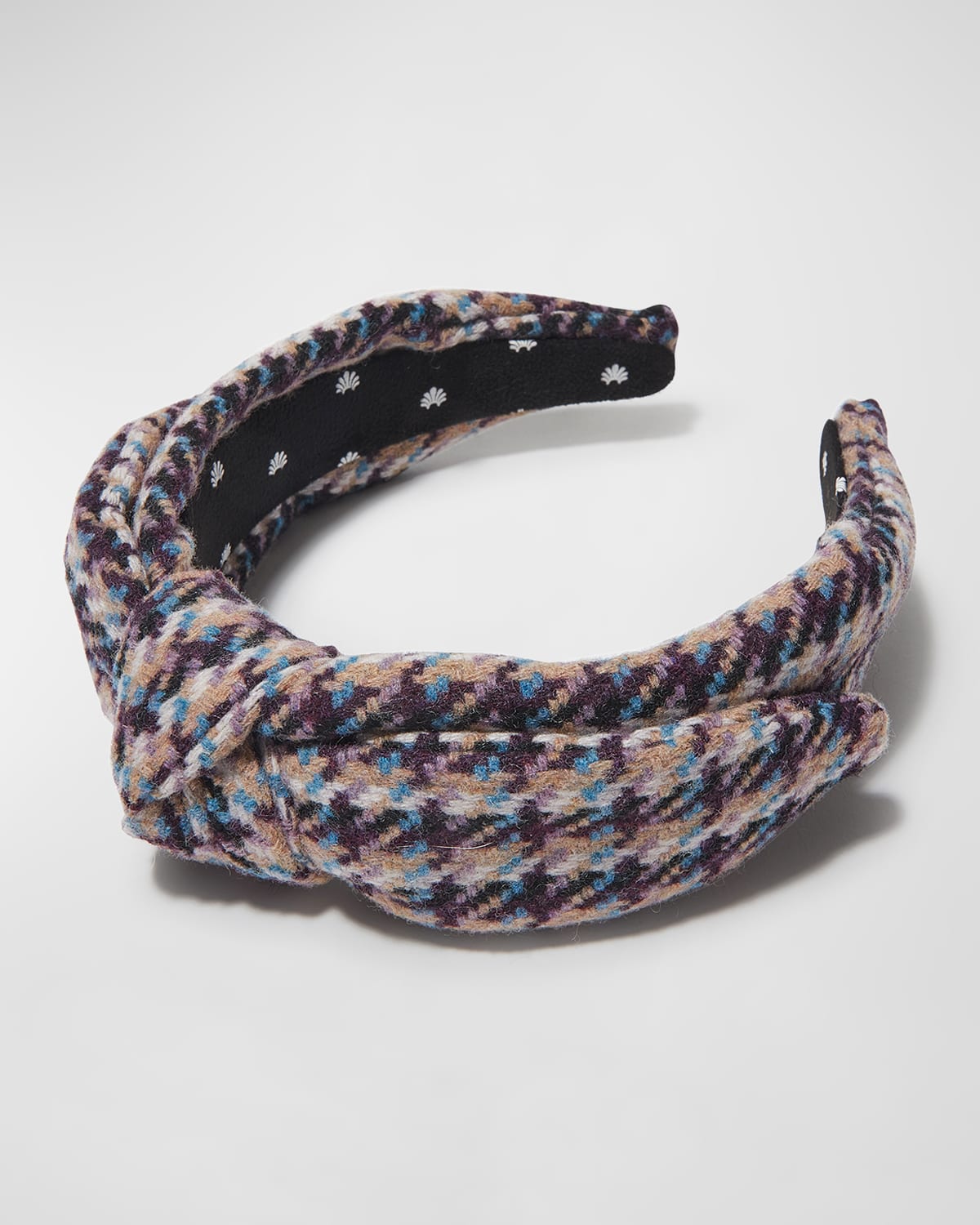 Lele Sadoughi Veronica Knotted Tweed Headband In Wisteria Mix