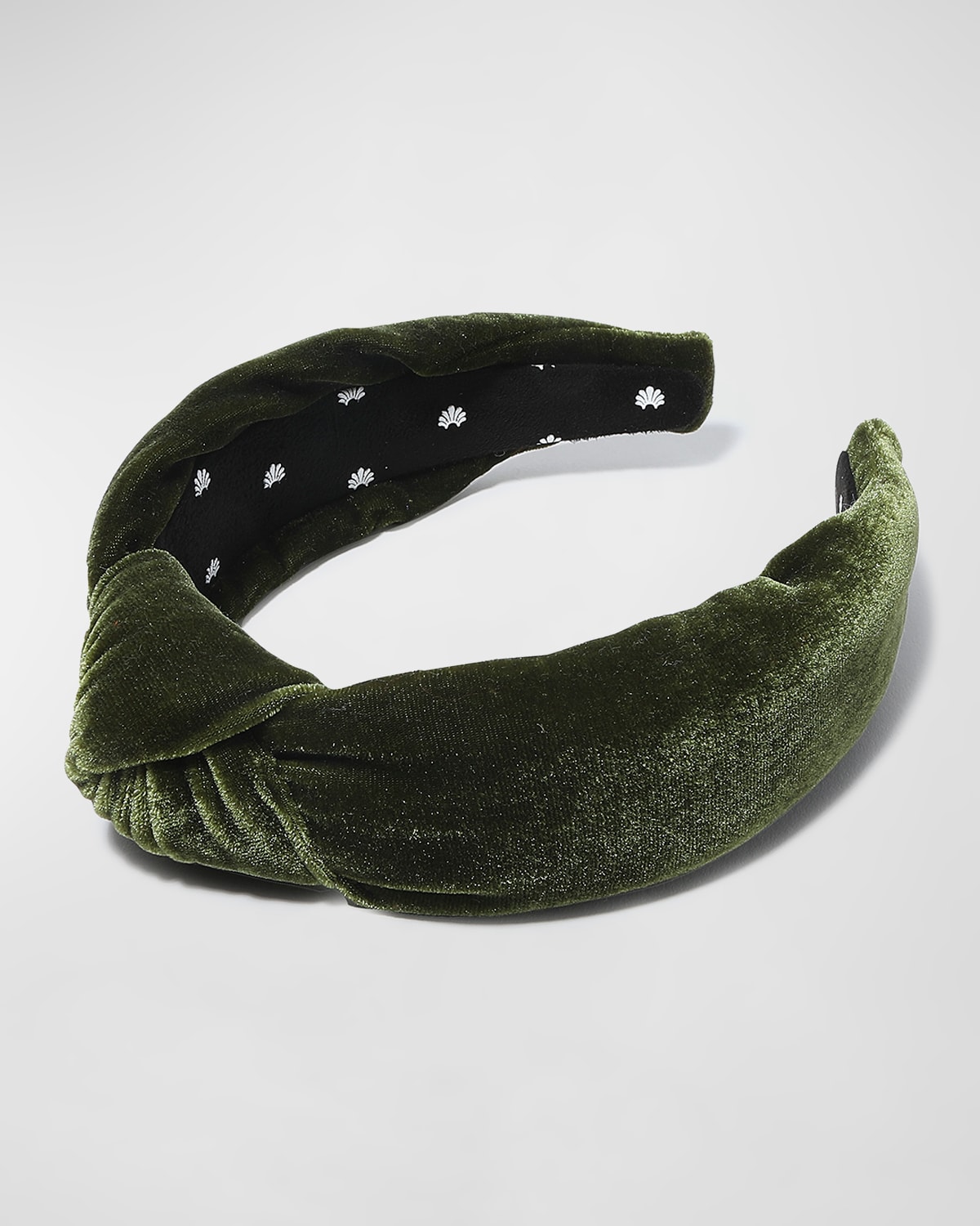 Lele Sadoughi Velvet Knotted Headband In Alpine