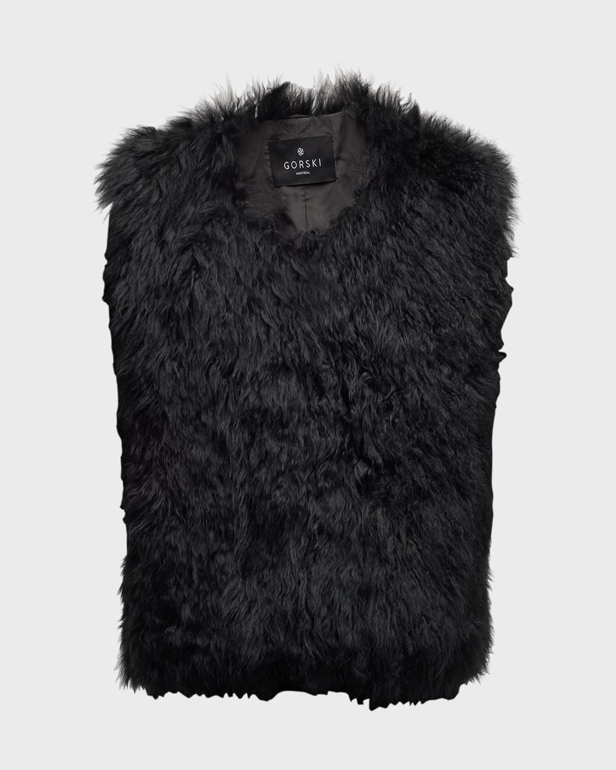 Cashmere Goat Fur Collarless Vest