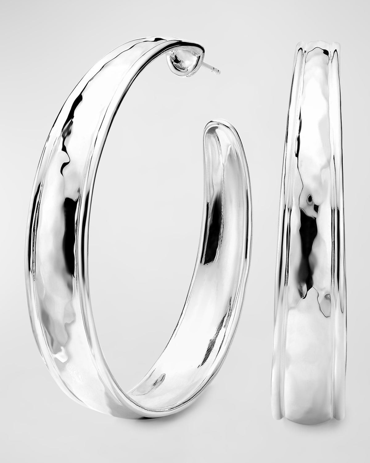 Shop Ippolita Goddess Hoop Earrings In Sterling Silver