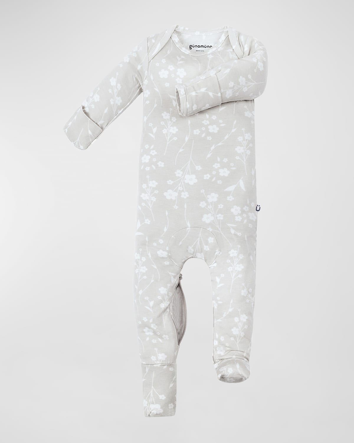 Gunamuna Kid's Convertible Footie Pajamas In Magnolia