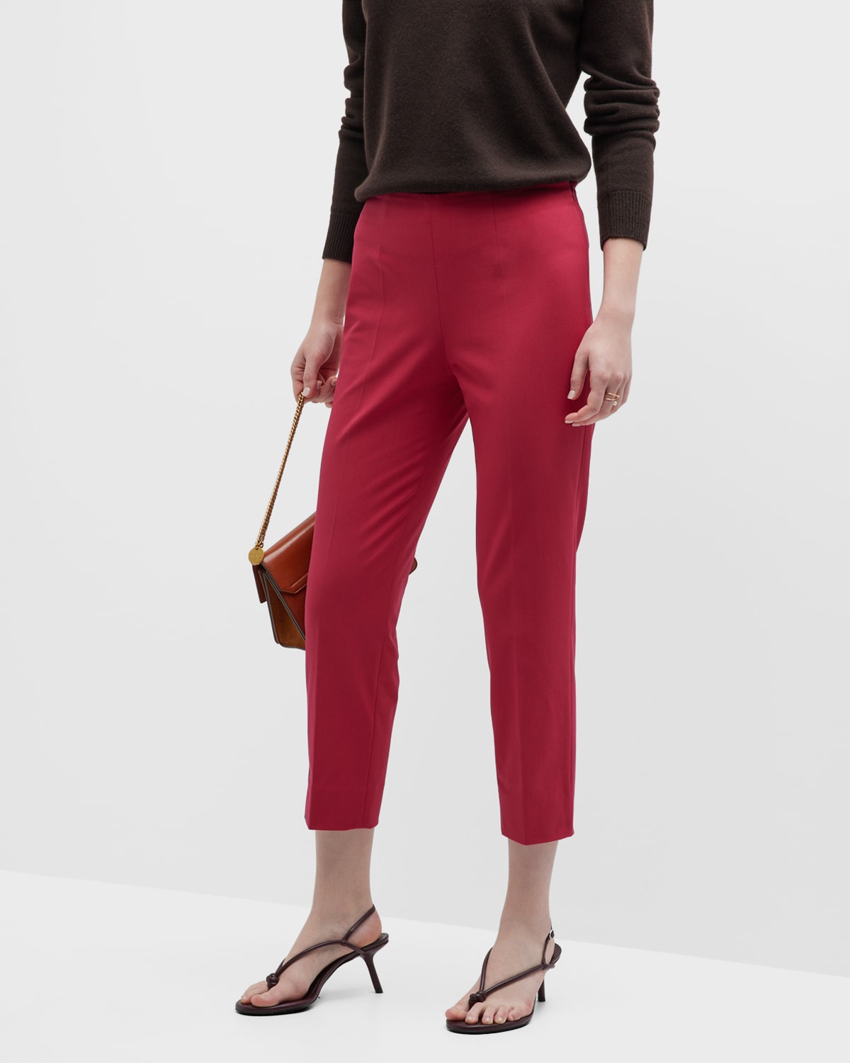 Audrey Slim-Leg Capri Trousers