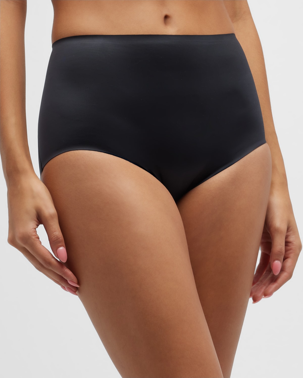 Spanx High-rise Stretch Briefs In Very Black