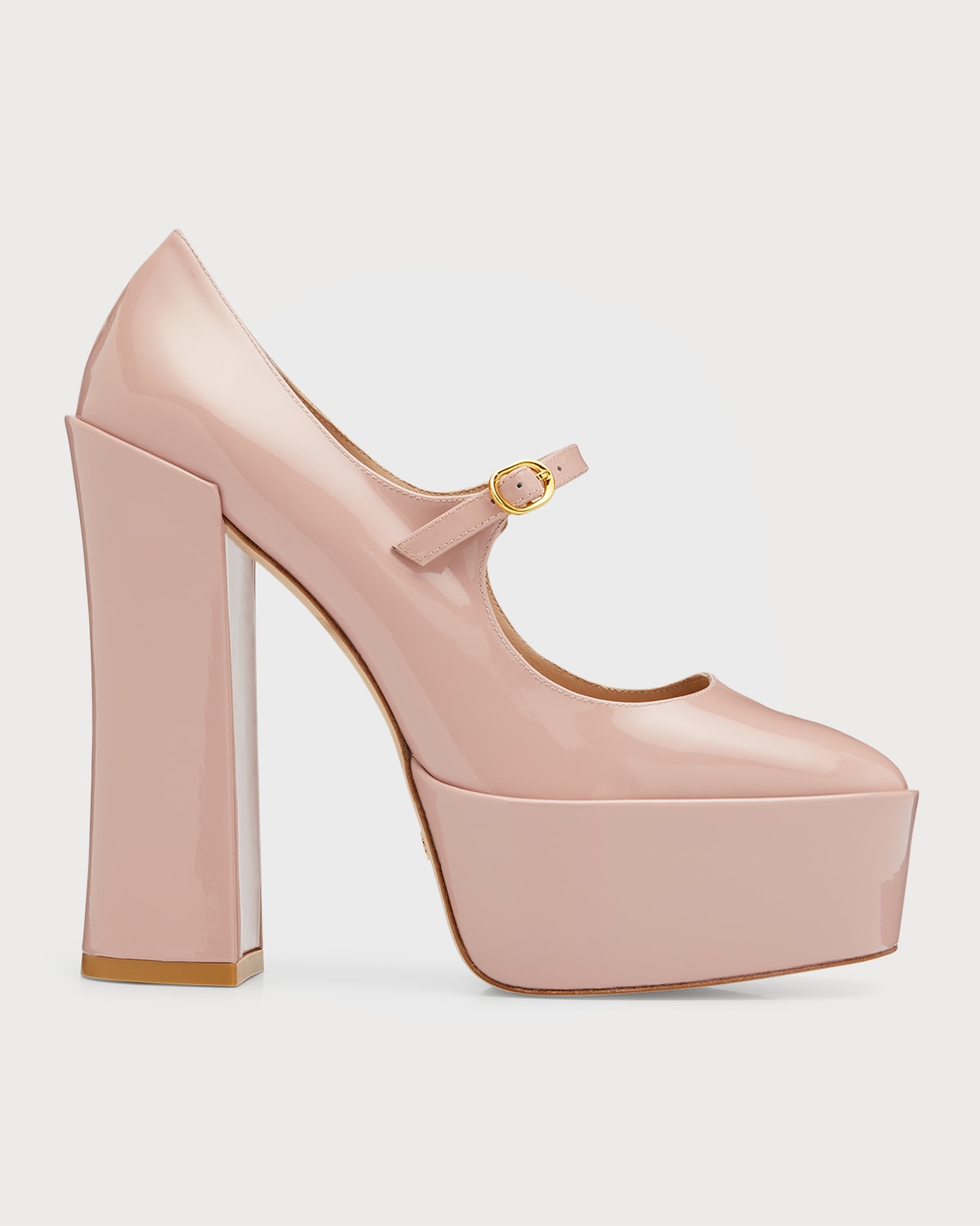 Stuart Weitzman Skyhigh Patent Mary Jane Platform Pumps In Ballet