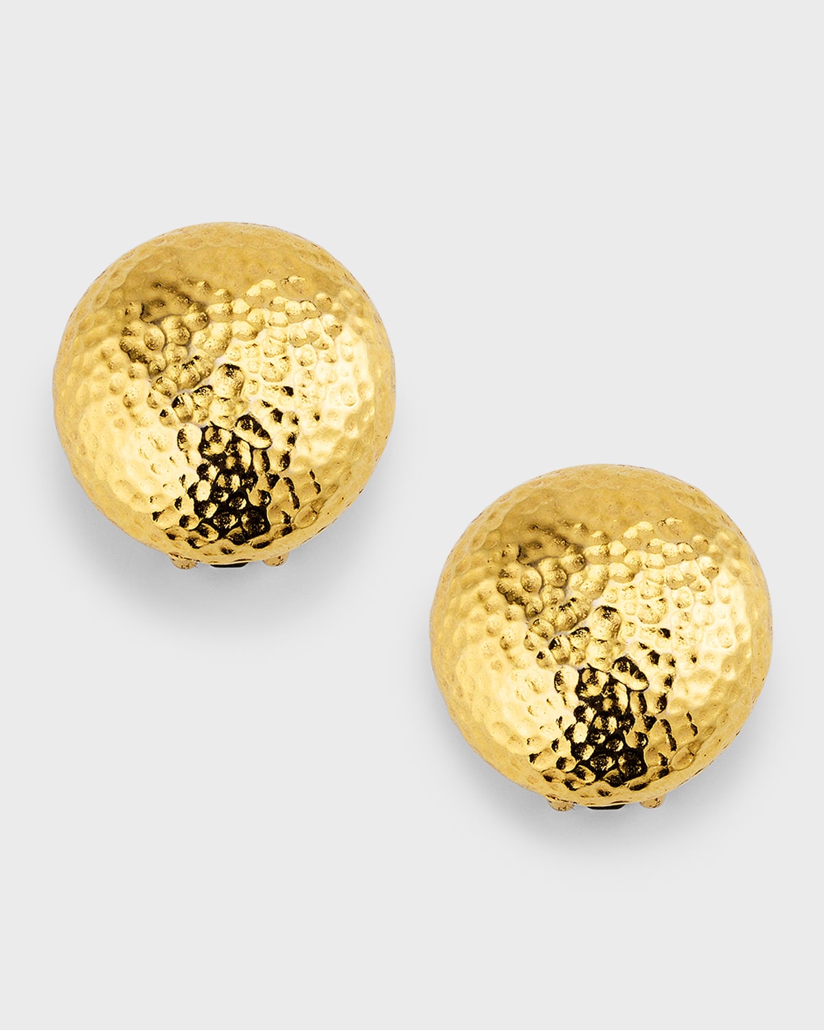 Ben-amun Hammered Clip-on Stud Earrings In Gold