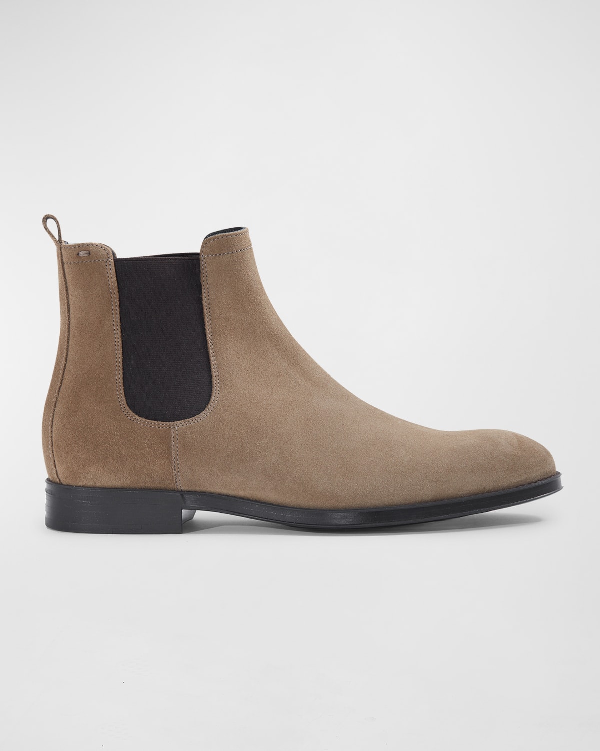 Shop Paul Stuart Men's Suede Chelsea Boots In Sand