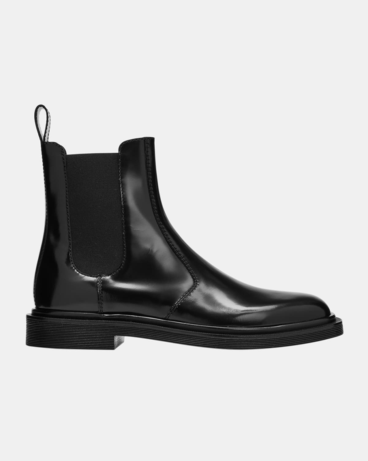 The Row Ranger Patent Leather Chelsea Boots In Black