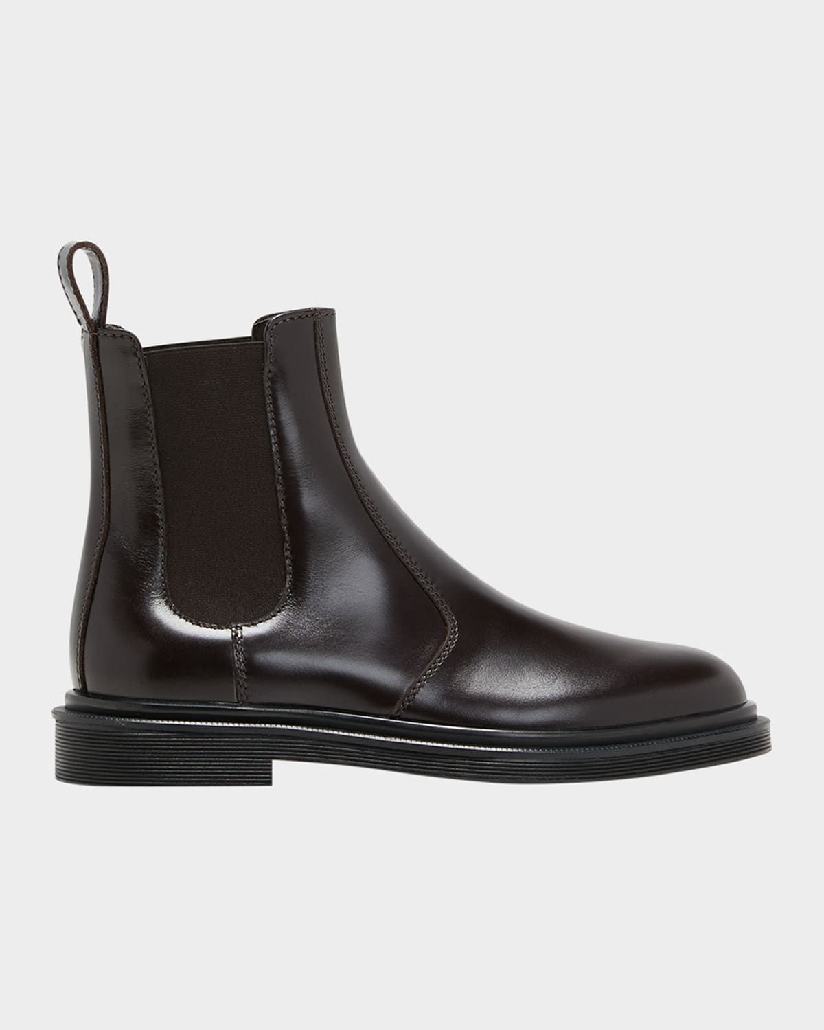 Shop The Row Ranger Patent Leather Chelsea Boots In Dark Brown