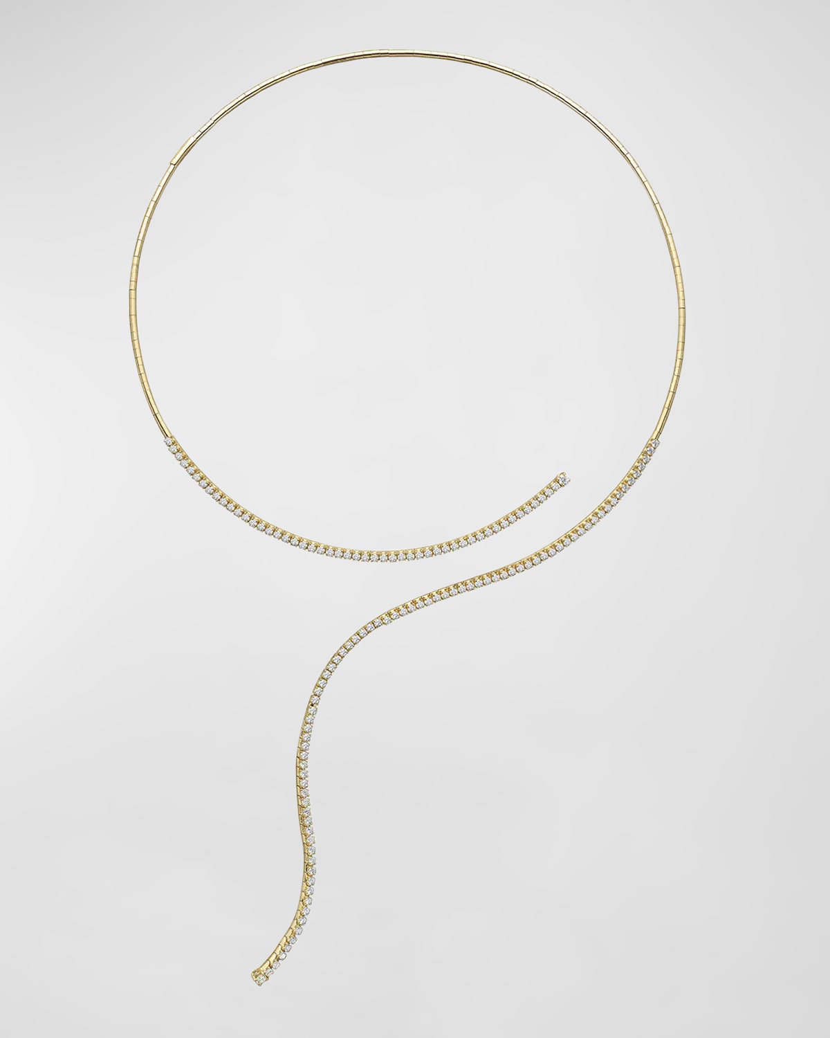 18k Yellow Gold Diamond Wrap Necklace