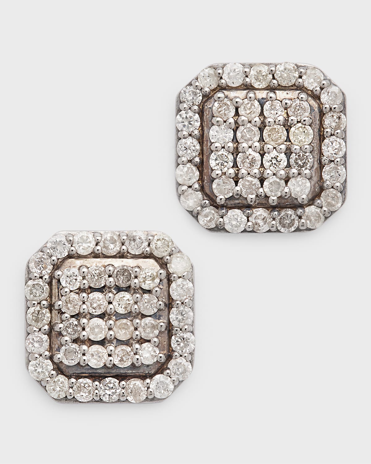 Shop Sheryl Lowe Mini Shield Diamond Pave Stud Earrings