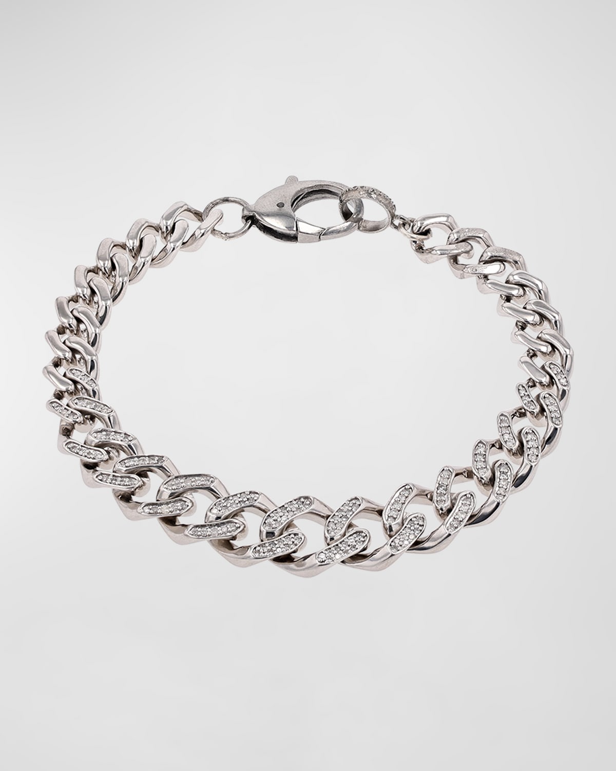 Sterling Silver Diamond Chain Bracelet
