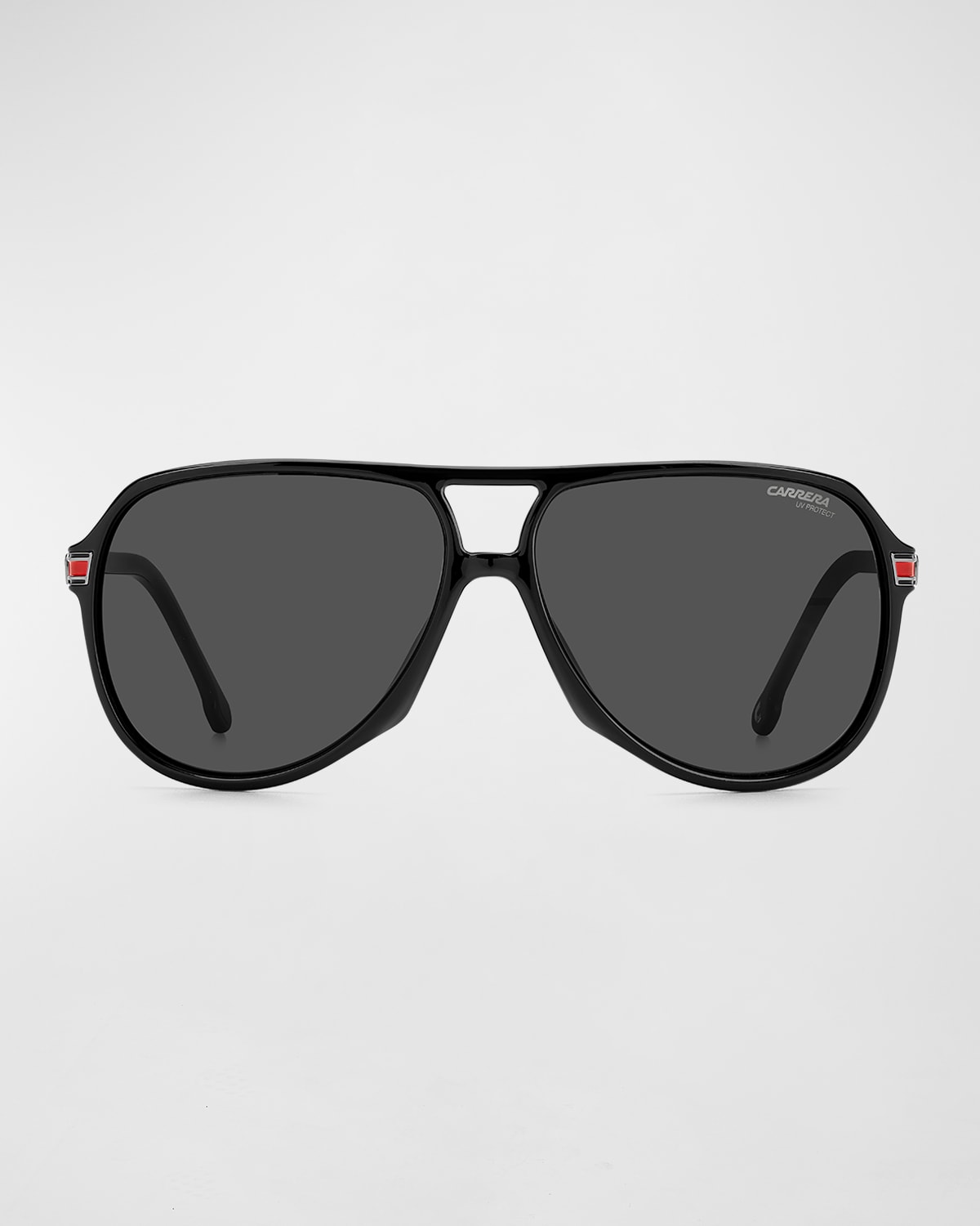 Carrera Men's Double-bridge Aviator Sunglasses In Black