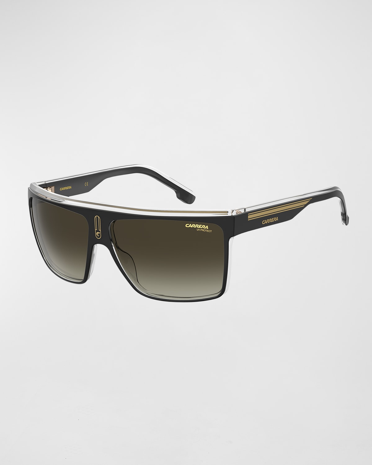Carrera Black Resin Sunglasses In Black Gold