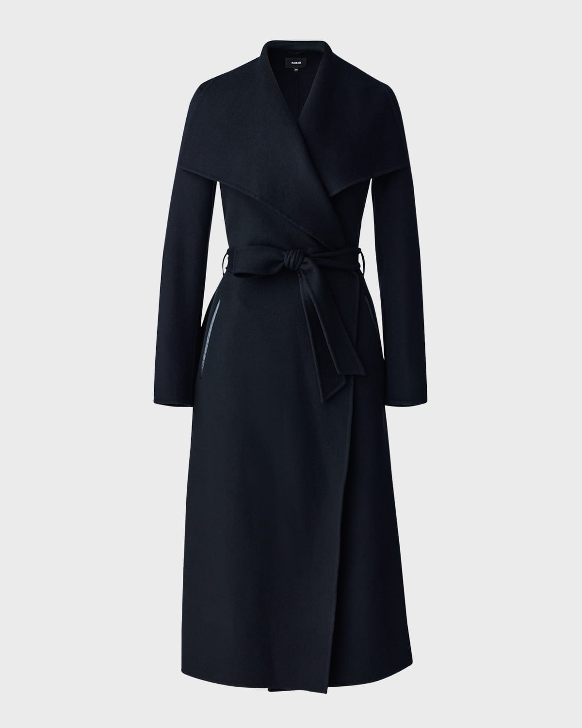 MACKAGE MAI WOOL BELTED WRAP COAT